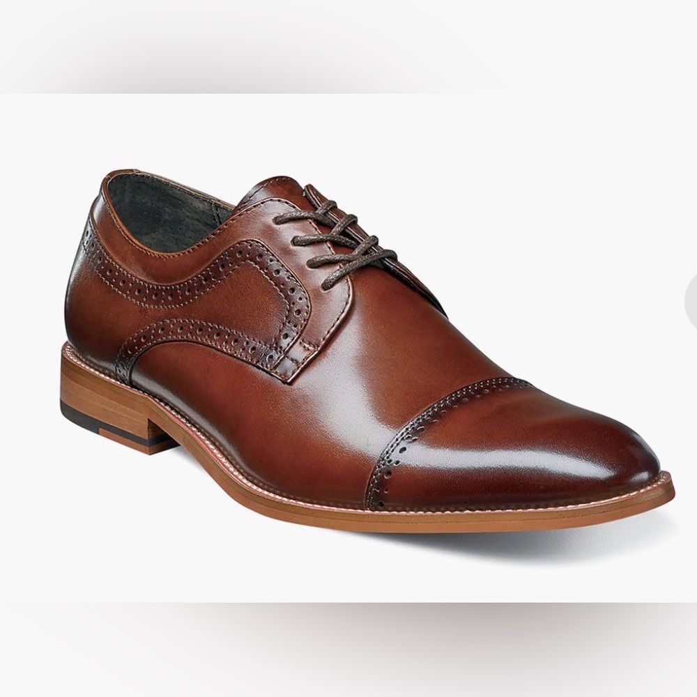Stacy Adams Rich Brown Leather Oxfords